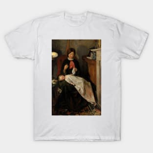 Waiting - An English Fireside of 1854-55 by Ford Madox Brown T-Shirt